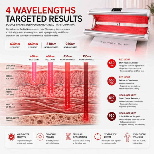 Tecnotu RedLux Full Body Red Light Therapy Bed 