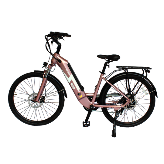 GIO Storm eBike Rose Gold 48V 500W Samsung Battery 46mi Range
