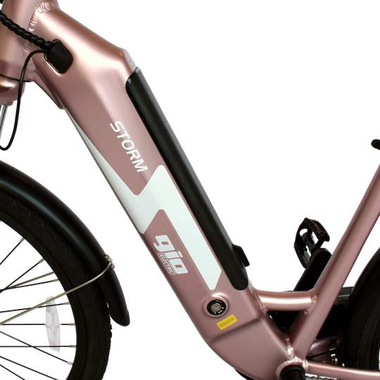 GIO Storm eBike Rose Gold 48V 500W Samsung Battery 46mi Range