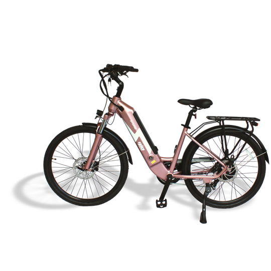 GIO Storm eBike Rose Gold 48V 500W Samsung Battery 46mi Range
